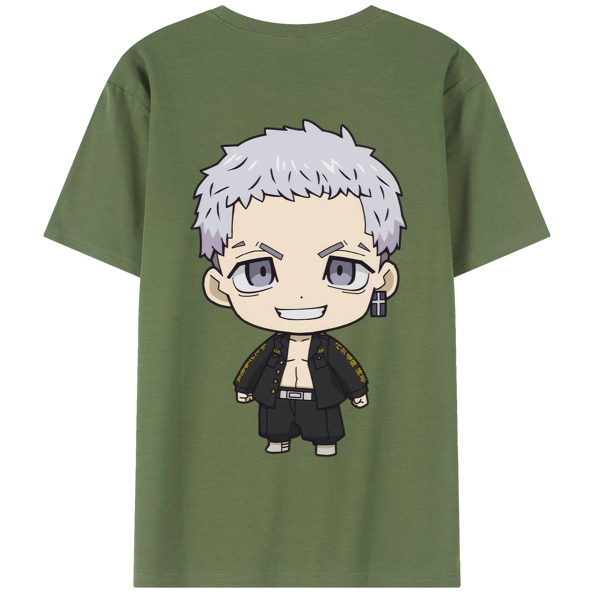 （画像用） 東京リベンジャーズ Tokyo Revengers 綿100％ メンズ半袖Tシャツ（バックプリント） 通気性